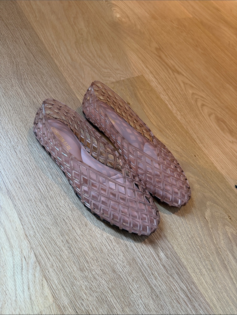 Woven Pink Jelly Flats — Lightweight Slip-On Loafers